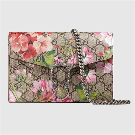 gucci dionysus blooms mini chain bag